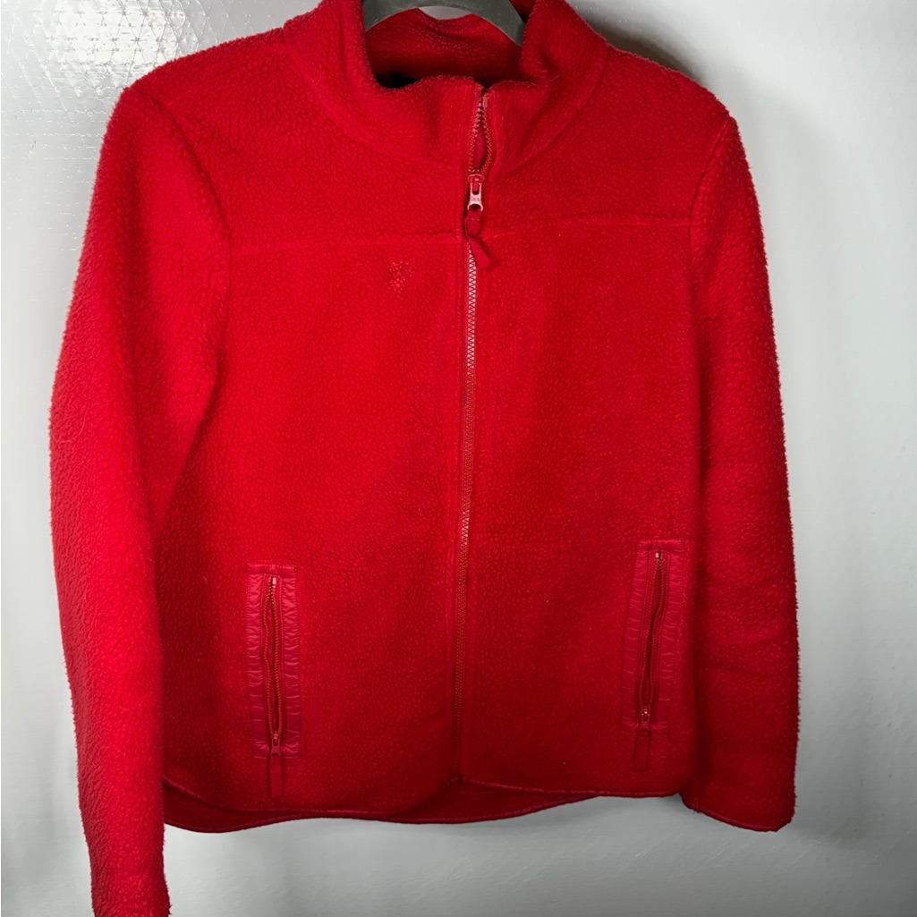 Talbots Vibrant Red Fleece Jacket 292
